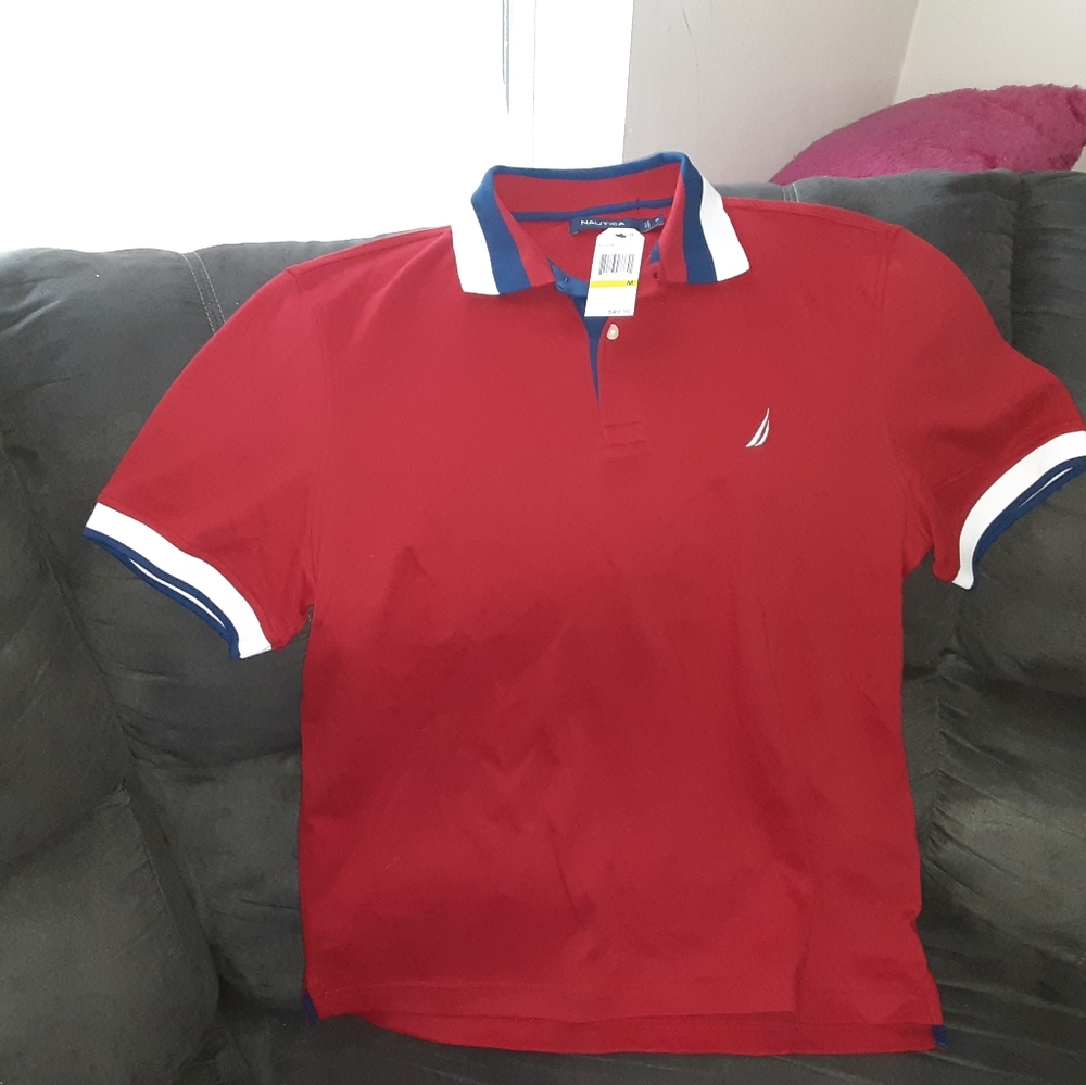 Nautica , polo style collar shirt